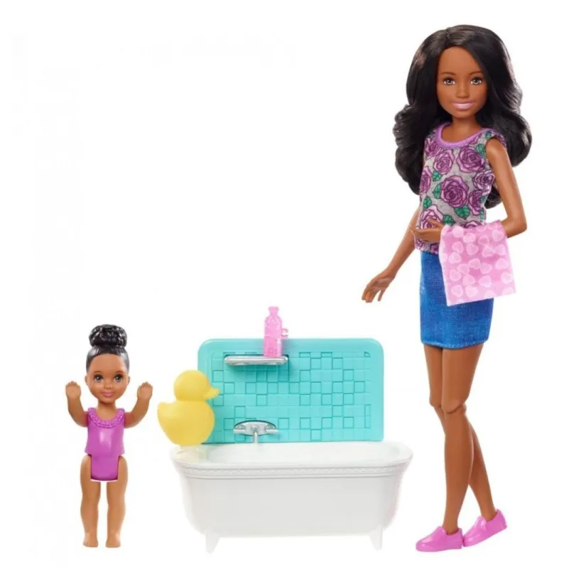 Barbie Opatrovateľka herný set v kúpeľni, Mattel FXH06