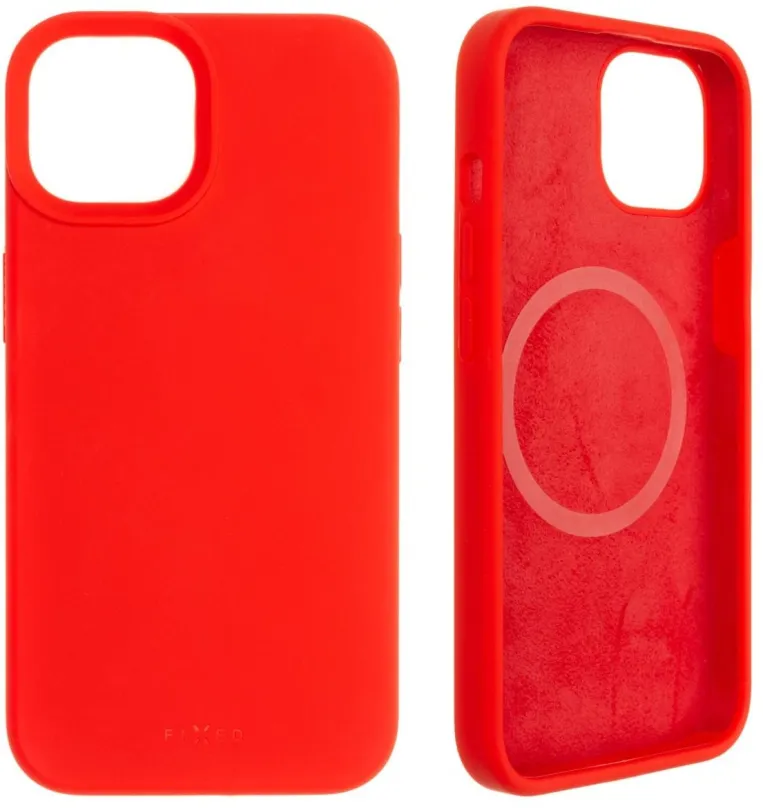 Kryt na mobil FIXED MagFlow s podporou MagSafe pre Apple iPhone 14 červený