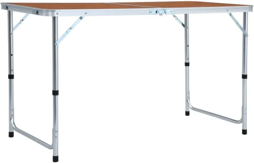 Kempingový stôl Skladací kempingový stôl hliník 120 x 60 cm