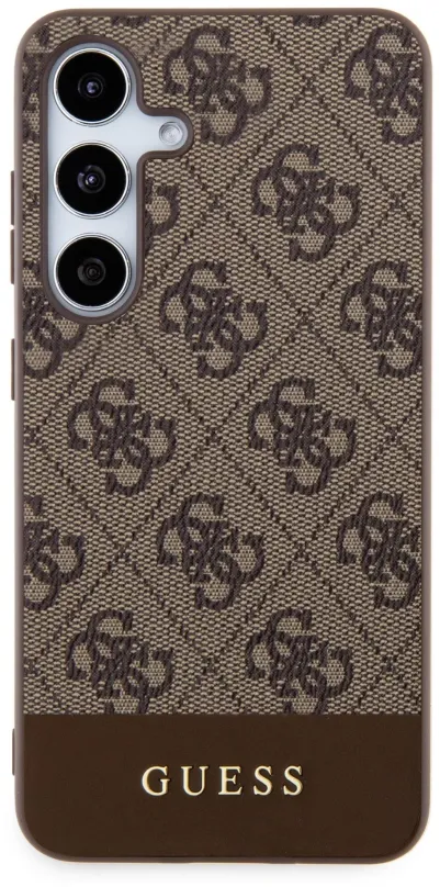 Kryt na mobil Guess PU 4G Stripe Zadný Kryt pre Samsung Galaxy S24+ Brown