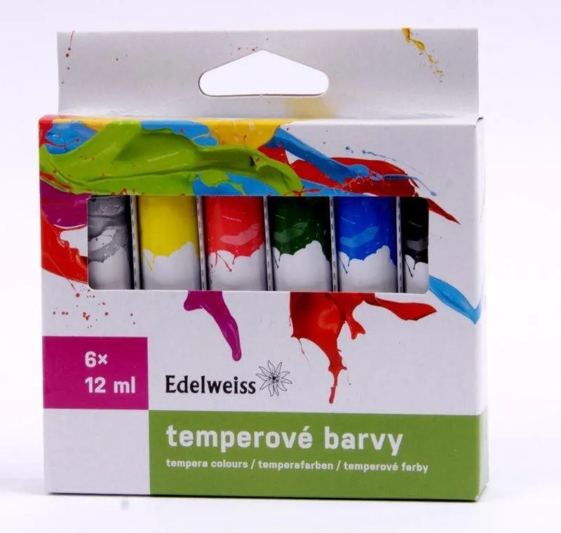 Tempery Edelweiss tempery 6 farieb