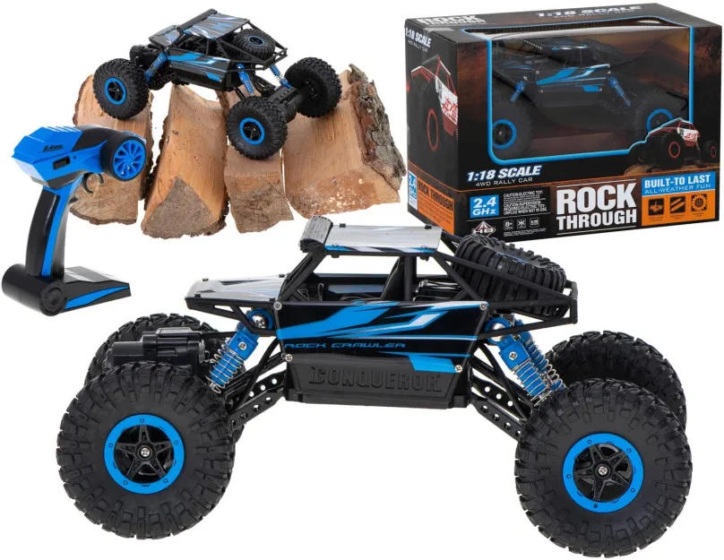 RC auto RC auto Rock Crawler HB 2.4GHz 1:18 modré, - vhodné pre deti od 6 rokov, crawler,