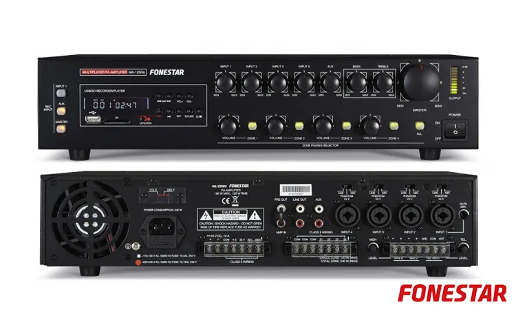 Fonestar MA-125g - Amplifier 120W USB recorder