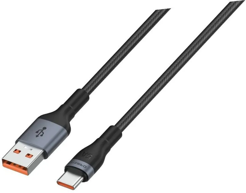 Dátový kábel Eloop S7 USB-C -> USB-A 5A Cable 1m Black