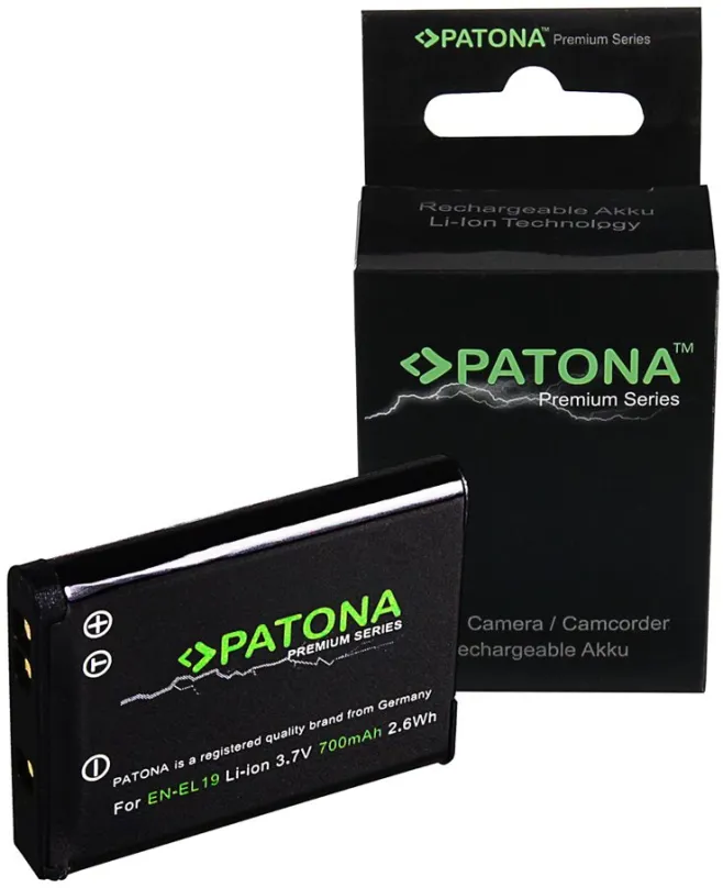 Batérie pre fotoaparát Paton pre Nikon EN-EL19 / EN-EL19 700mAh Li-Ion Premium