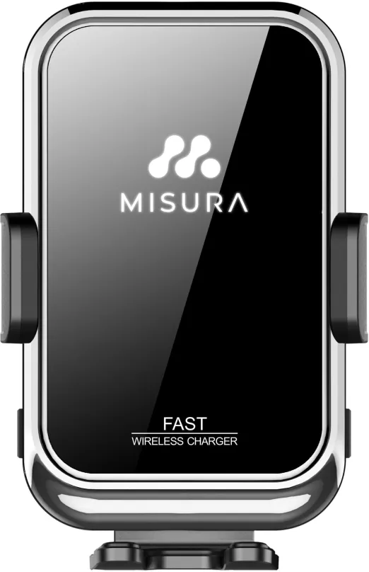 Držiak na mobilný telefón Misura MA04 - Držiak mobilu do auta s bezdrôtovým QI.03 nabíjaním SILVER