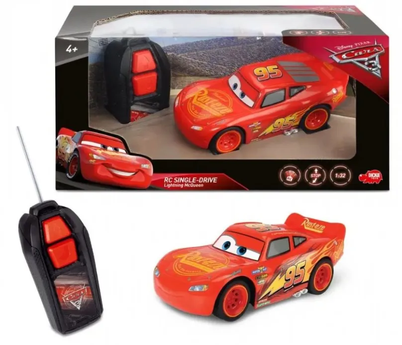 RC auto RC Cars 3 Blesk McQueen, - vhodné pre deti od 5 rokov, mierka: 1:32, dĺžka auta: 1