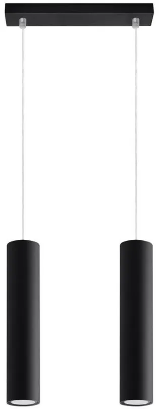 Luster Luster na lanku LAGOS 2 2xGU10/40W/230V čierna