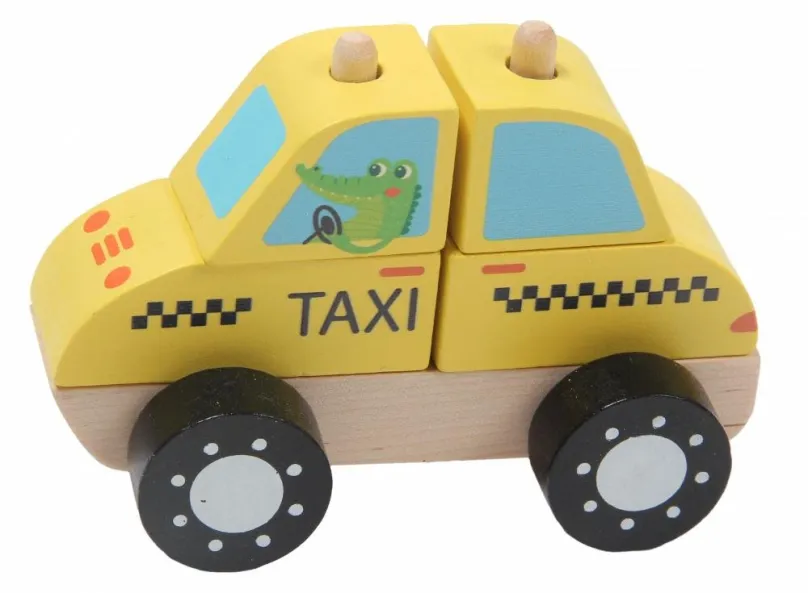 Auto Hope Toys Drevené autíčko Taxi