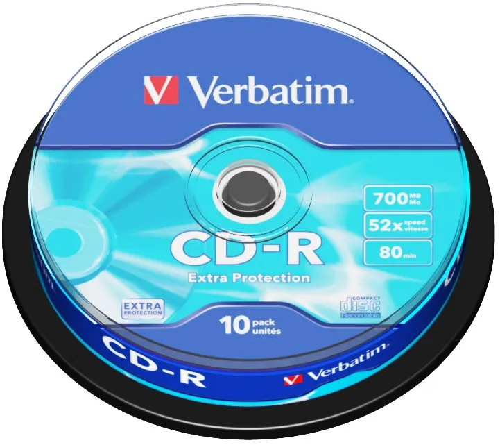 Médiá VERBATIM CD-R 700MB, 52x, spindle 10 ks