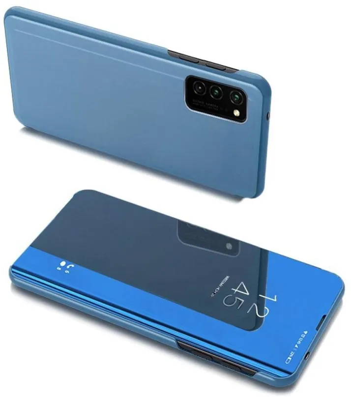 Puzdro na mobil Clear View knižkové puzdro na Samsung Galaxy A03s, modré