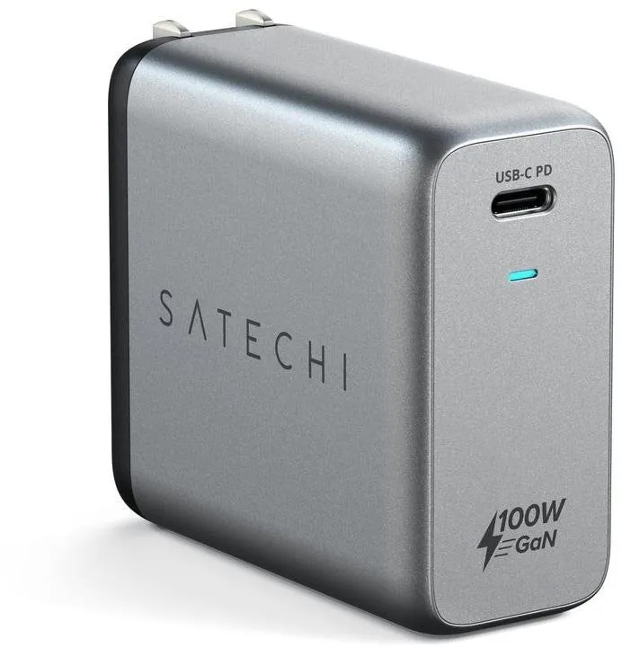 Nabíjačka do siete Satechi 100W USB-C PD Wall Charger GaN charging Space Grey