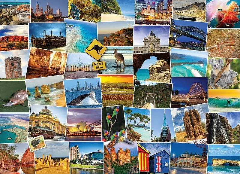Puzzle Eurographics Puzzle Svetobežník - Austrália 1000 dielikov