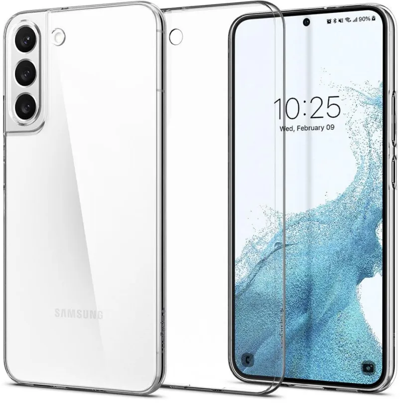 Kryt na mobil Spigen Air Skin Crystal Clear Samsung Galaxy S22, pre Samsung Galaxy S22 5G,
