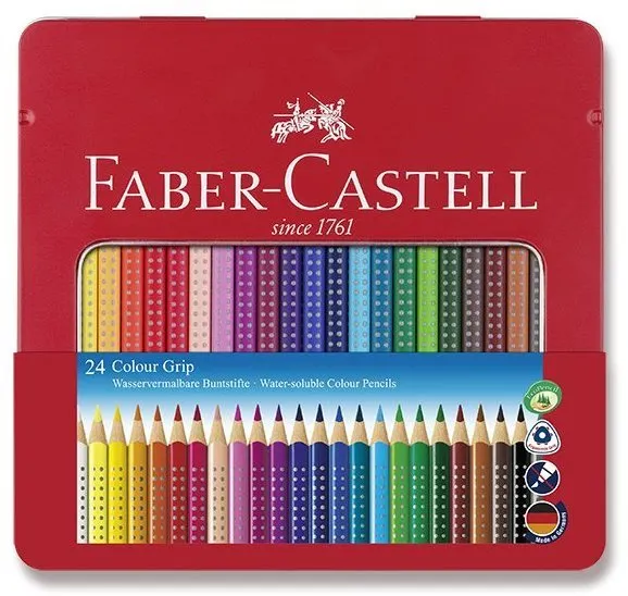 Pastelky FABER-CASTELL Grip 2001, 24 farieb
