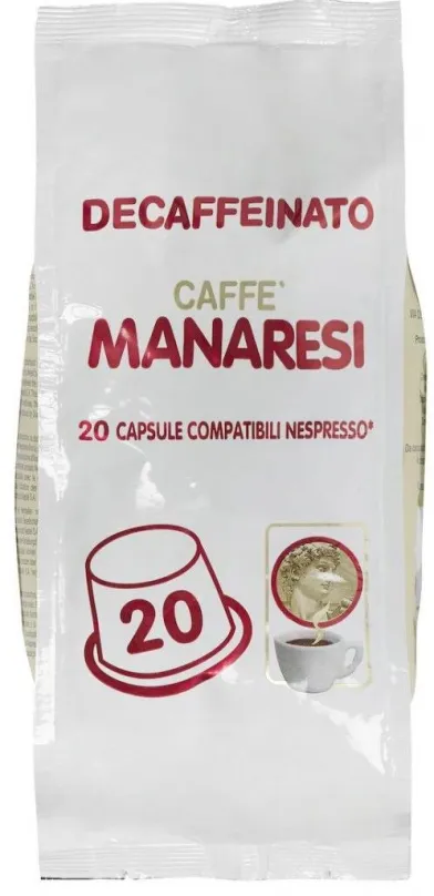 Kávové kapsule Manaresi kávové kapsule pre Nespresso prístroje, bez kofeínu.