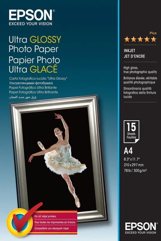 Fotopapier Epson Ultra Glossy Photo Paper - A4 - 15 hárkov