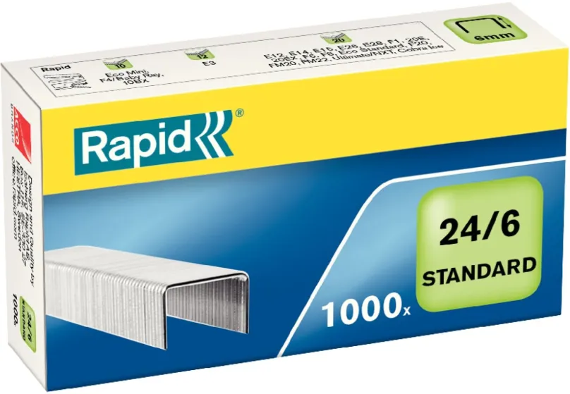 Spony do zošívačky RAPID Standard 24/6 - balenie 1000 ks