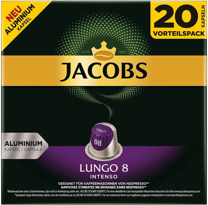 Kávové kapsule Jacobs Espresso Lungo 20 ks kapsúl