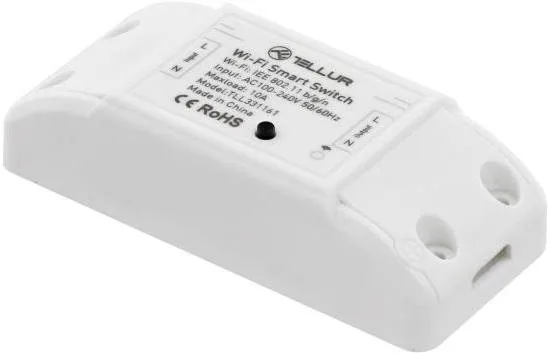 Spínač Tellur WiFi Smart Inline Switch, 2200W, biely