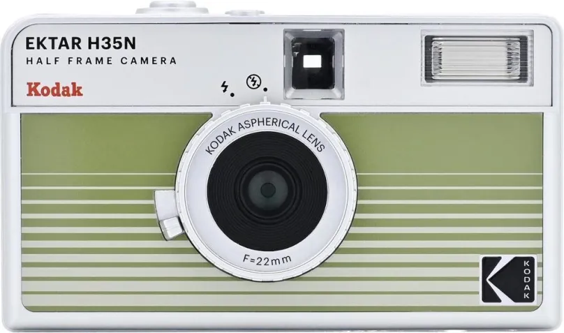 Fotoaparát pre film Kodak EKTAR H35N Camera Striped Green