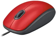 Myš Logitech M110 Silent Red, drôtová, optická, 1000DPI, 3 tlačidlá, tichá, dĺžka kábla 1