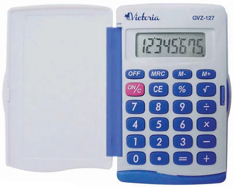 Kalkulačka VICTORIA GVZ-127, vreckové, batériové napájanie, 8miestny 1riadkový displej, od