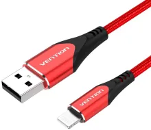 Dátový kábel Vention Lightning MFi USB 2.0 Braided Cable (C89) 1m Red Aluminum Alloy Type