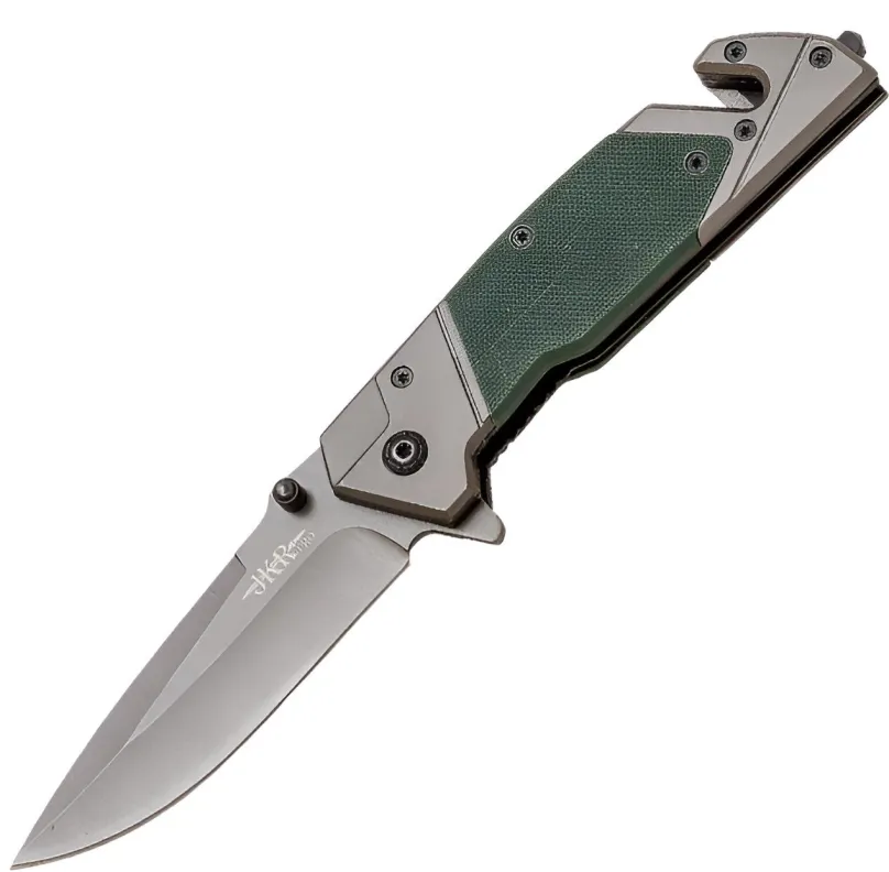 Nôž JKR PRE Zatvárací nôž, titán, G10, zelený