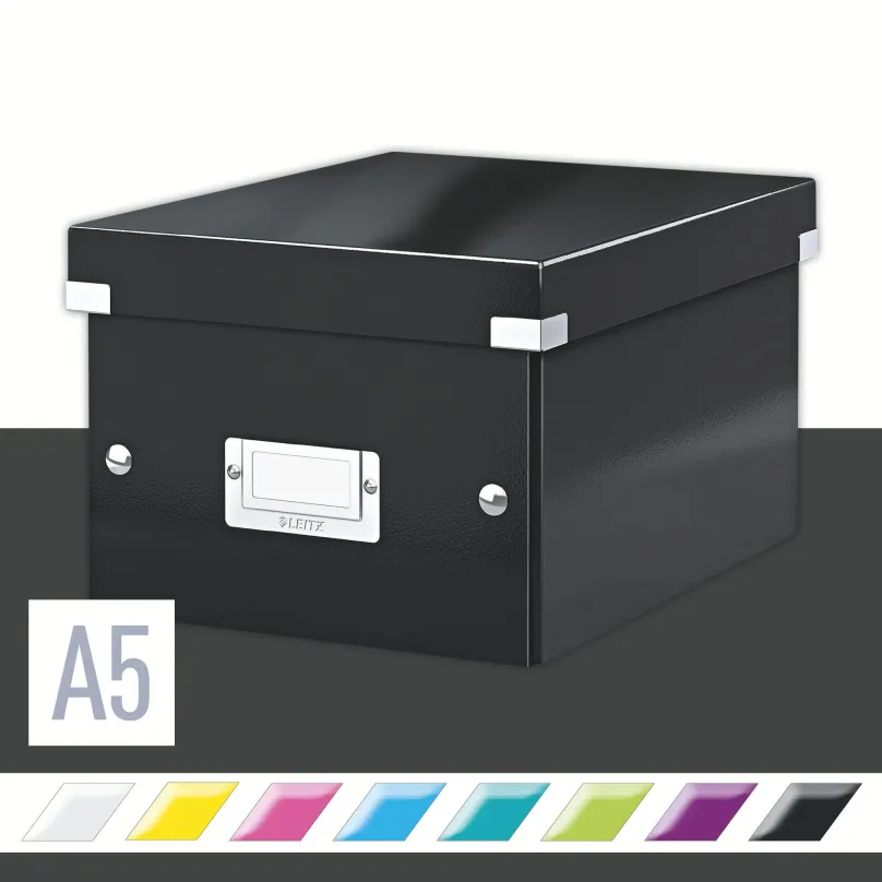 Archivačná krabica LEITZ WOW Click & Store A5 22 x 16 x 28.2 cm, čierna