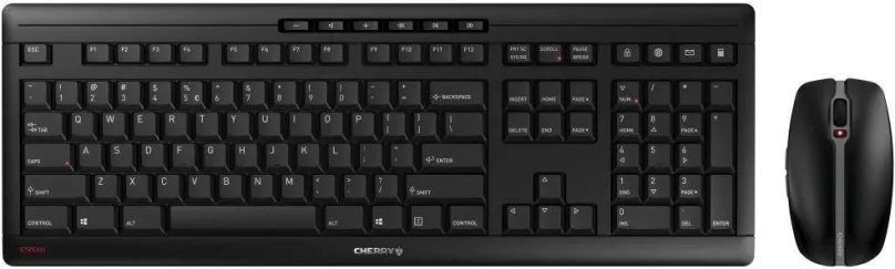 Set klávesnice a myši CHERRY STREAM DESKTOP RECHARGE čierno-sivý - UK