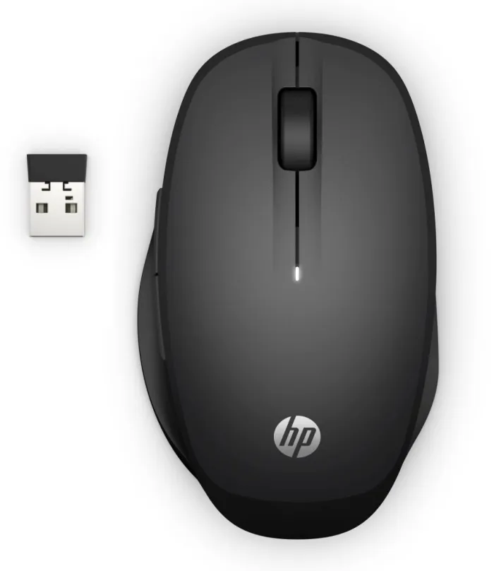 Myš HP Dual Mode Mouse 300 Black, bezdrôtová, optická, symetrická, pripojenie cez bluetoo