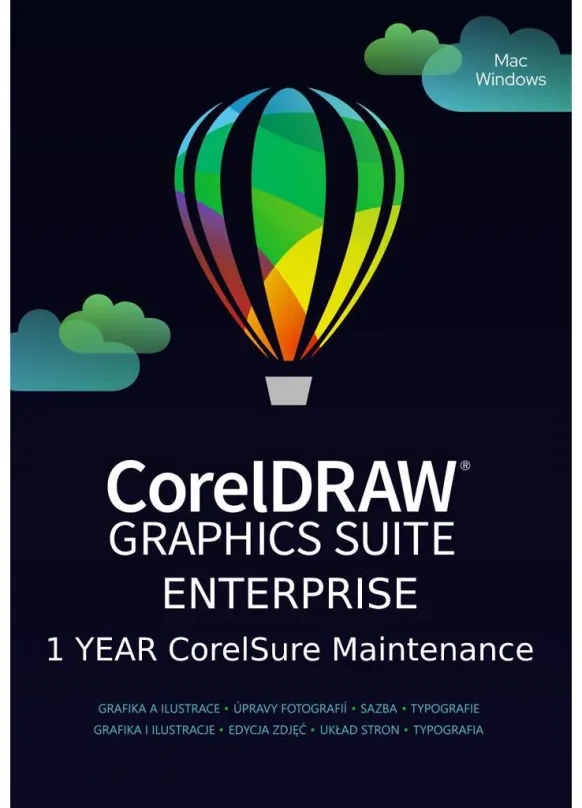Grafický softvér CorelDRAW Graphics Suite Enterprise, Win/Mac, SK/EN (elektronická licencia)