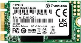 SSD disk Transcend MTS 430S M.2 SSD 512GB 2242, M.2 2242, M.2 (SATA), 3D NAND, rýchlosť čí