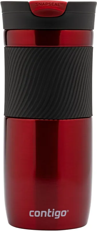 Termoska Contigo Byron červená, s objemom 470 ml, materiál nerez, vhodná do umývačky, dvoj