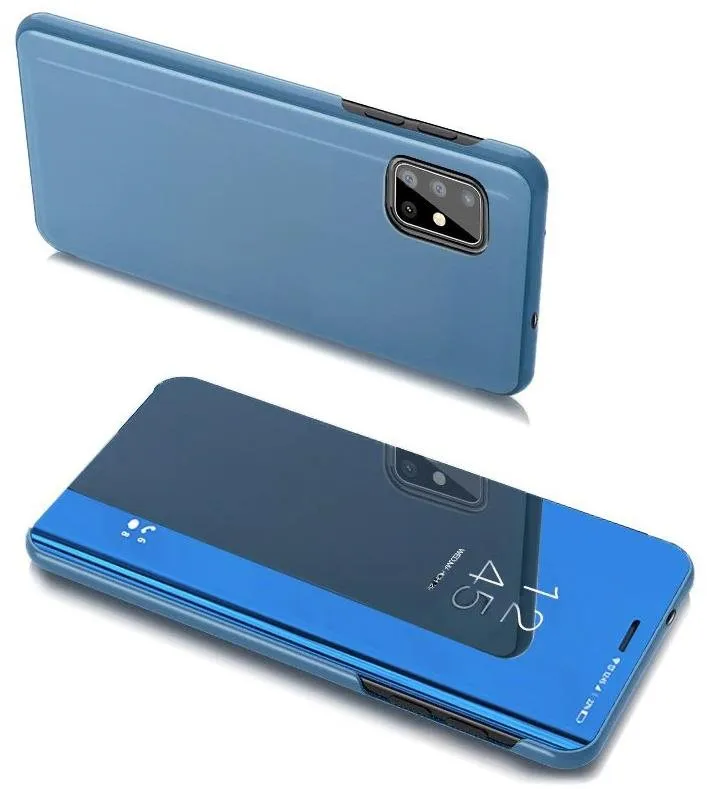 Puzdro na mobil Clear View knižkové puzdro na Samsung Galaxy A20s, modré