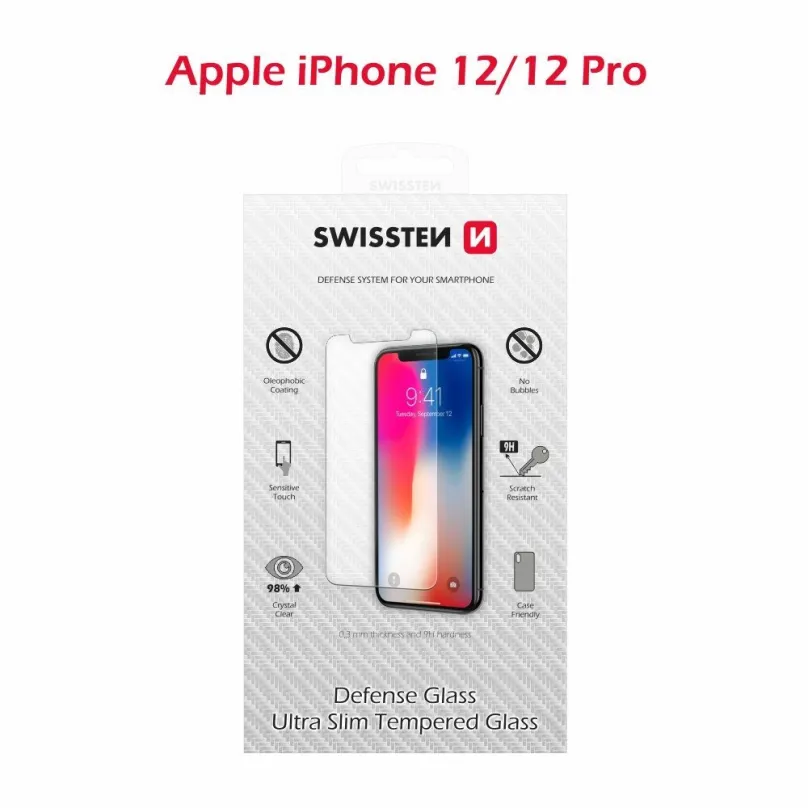 Ochranné sklo Swissten pre iPhone 12/12 Pre