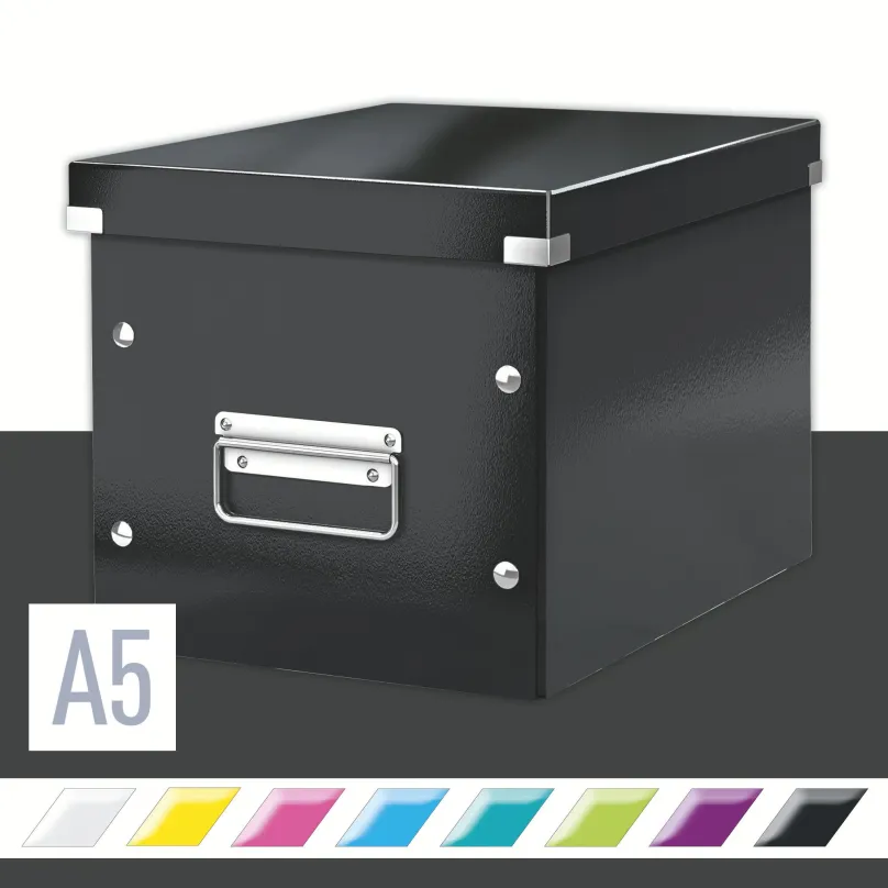 Archivačná krabica LEITZ WOW Click & Store A5 26 x 24 x 26 cm, čierna