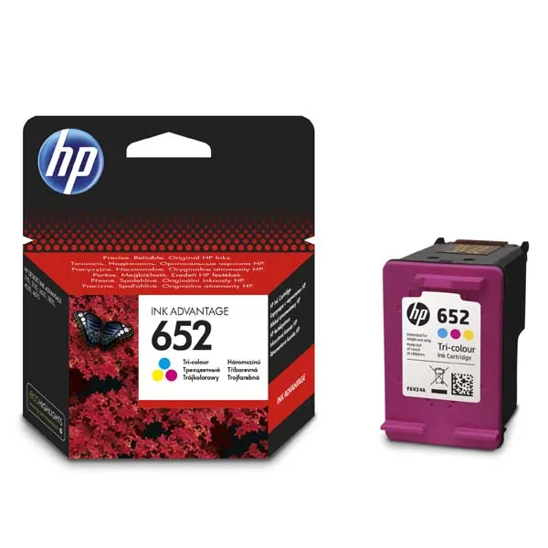 HP originálny ink F6V24AE, HP 652, farba, 200str., HP DeskJet IA 4530, 4535, 4675, 1115, 2135, 3635