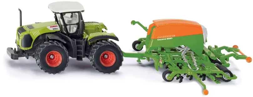 Kovový model Siku Farmer - traktor sa sejacím prívesom