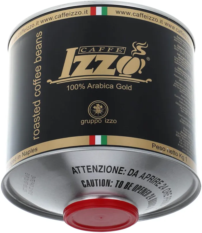 Káva Izzo Gold, zrnková, 1000g, zrnková, 100% arabica, miesto praženia Talianska,