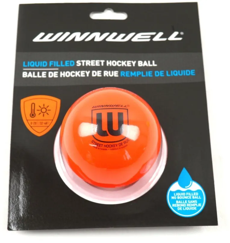 Hokejbalová loptička Winnwell Balónik Liquid Filled, oranžová, Medium