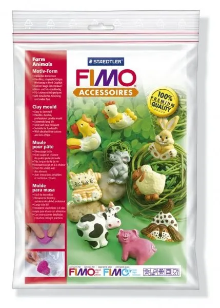 Vyrábanie pre deti FIMO Silikónová forma Farm animals