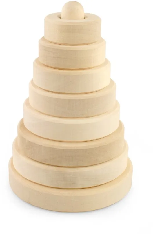 Vzdelávacia hračka Ulanik Montessori drevená pyramída malá