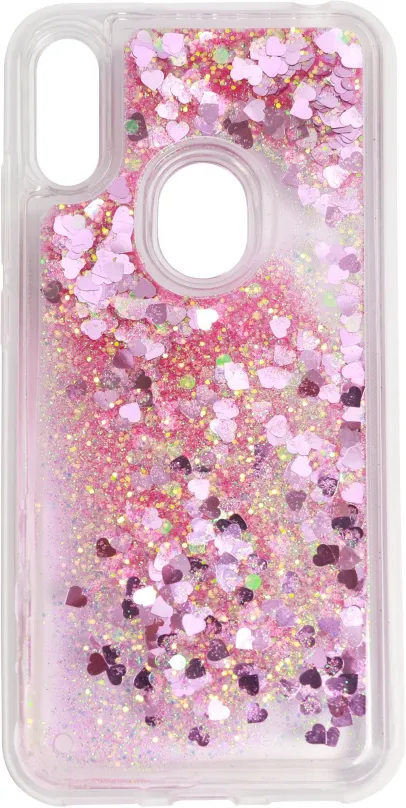 Kryt na mobil Iwill Glitter Liquid Heart Case pre HUAWEI Y6 (2019) Pink