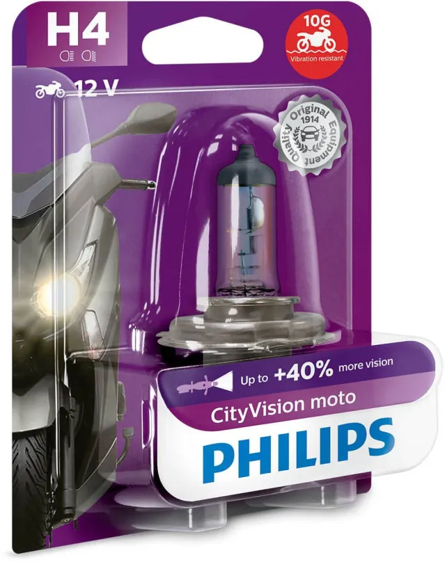 Autožiarovka PHILIPS H4 CityVision Moto