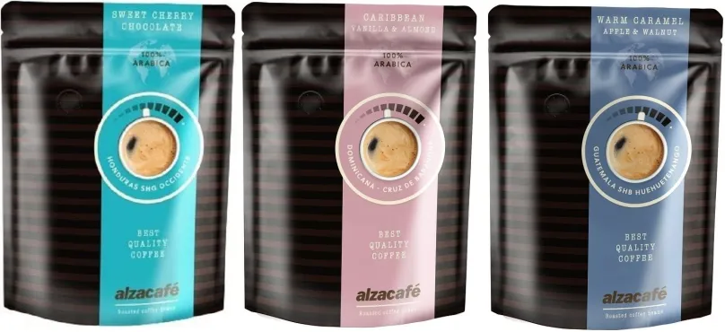 Káva AlzaCafé Bundle Mix 4, zrnková, 250g; 3x