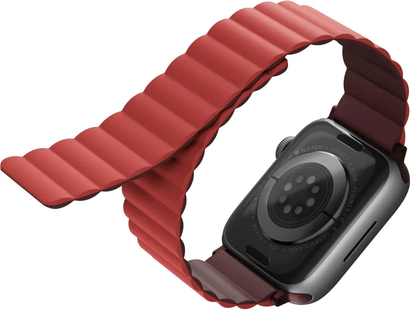 Remienok Uniq Revix Reversible Magnetic remienok pre Apple Watch 38/40/41mm vínový/koralový