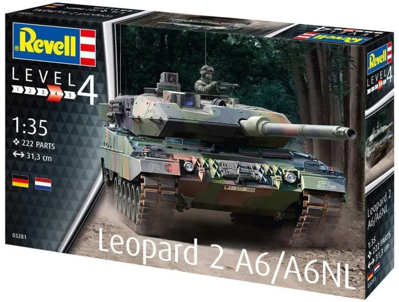 Model tanku Plastic ModelKit tank 03281 - Leopard 2 A6/A6NL, vhodný pre dievčatá i chlapco