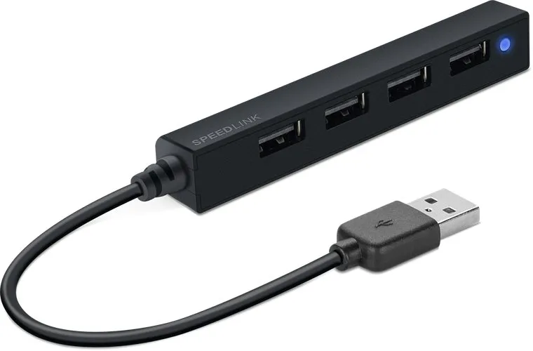 USB Hub Speedlink SNAPPY SLIM USB Hub 4-Port black, , ďalšie konektory: 4 ks USB-A USB 2,0